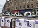 Big Brother wathcing you - 10 vans of riot police at Bristo Square