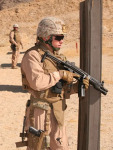 US Marine with H&K submachine gun