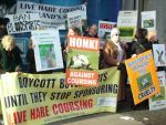 Protest against hare coursing in Ireland