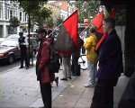 Picket outside London's Czech embassy. 27/09/00