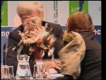 Climate change 2000 - US negotiator gets pied - during