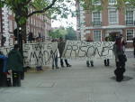 Action in support for Mayday Prisoners