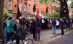 Report on demonstrations in Dublin at embassy