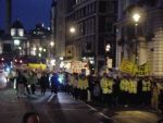 Marching down whitehall from trafalger square