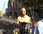 Photos of James Thorne's Naked Protest