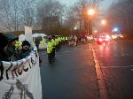anti war actvists blockade and inspect NW London terror base