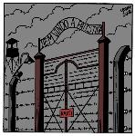 Arbeit Macht Frei: Welcome to Palestine! (cartoon by Latuff)