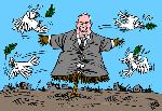 Ariel Sharon: The Scarepeace (by Latuff)