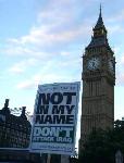 Anti-War protest outside parliament - tues 24th - report