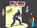 Hollywood: no Palestinians allowed (by Latuff)