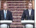 Bush and Blair = Oliver Harry and Stanley Laurel?