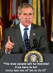 President Bush defines his war policy