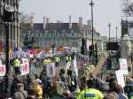 pic 4 - two marches meet at parliament sq