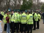 police wait for direct action