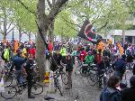 Critical Mass gathering at the South Bank