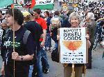 Boycott Israeli Goods placard - A favourite with Sainsbury's Store Soldiers!