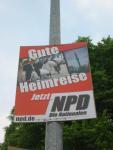 Nazi NPD party whishing muslim immigrants a speedy return home