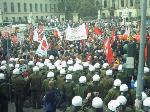 police attack trade union militants