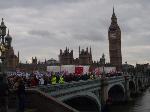 March going over Westminster Bridge.