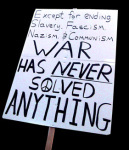 anti anti-war placard
