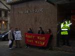 Protest outside John Smith House, West Regent Street, Glasgow.