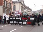 Winterthur- banner reads: "not me nor you to get rid off, but the WEF"