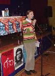 Sandra speaking at conference in Berlin, December 2004