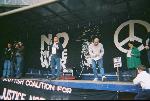 Rev John Mann, minister of Pollok, addresses the rally.