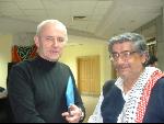 Mick Napier with Palestinian friend at the Cairo Conference.