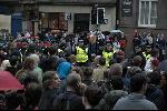 March held on Royal Mile, composed of busless protesters