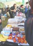 Food for donations at the stalls to cater for the blockaders