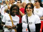 Diane Louise Jordan marches with the Make Poverty History protesters