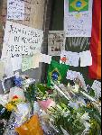 Memorial left outside Stockwell tube station