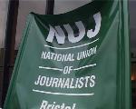 Videostill: NUJ banner