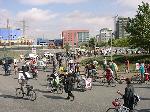 Cyclists take the roundabout by Tidal Basin