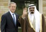 George Bush with Saudi Prince Abdullah - American Saudi oil interests