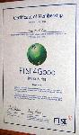 FTSE4 Good Certificate of Membership Crest Nichoson Plc