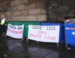 more banners get prepared - near receycling bins!