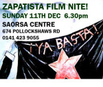 Zapatista film night flyer