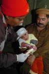 3 year old Talal has his burns treated