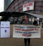 Regenex Conference Earls Court Two Picket for Mr Callcutt Crest Plc Deputy Chair