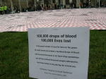 100,000 drops of 'blood'