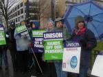 And the University of Bradford picket was small but visible