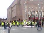 Police surround the Philharmonic Hall