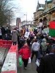 Hope Street jampacked with protestors