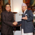 King Gyanendra meets with the visiting Indian PM Manmohan Singh's special envoy