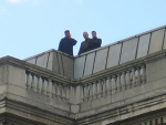 Anonymous onlookers from the National Gallery's roof. Who were they?