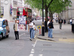 chavez supporters outside downing street