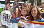 Chavez fans join Brian's protest.