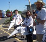 Protesters at AXE demo